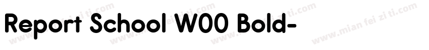 Report School W00 Bold字体转换